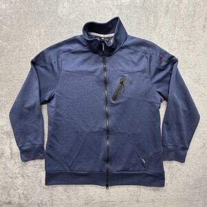 Spyder Active Jacket Mens XL Blue Full Zip Fleece Ski Outdoor Track SPM806U